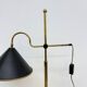 Mid-century adjustable brass desk lamp, 1970s