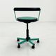 Turquoise adjustable office chair by Bieffeplast, 1980