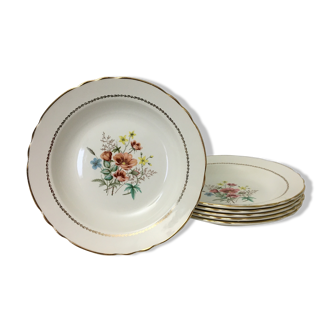 Lot de 6 assiettes creuses faïence « Salins » - “Manzat"