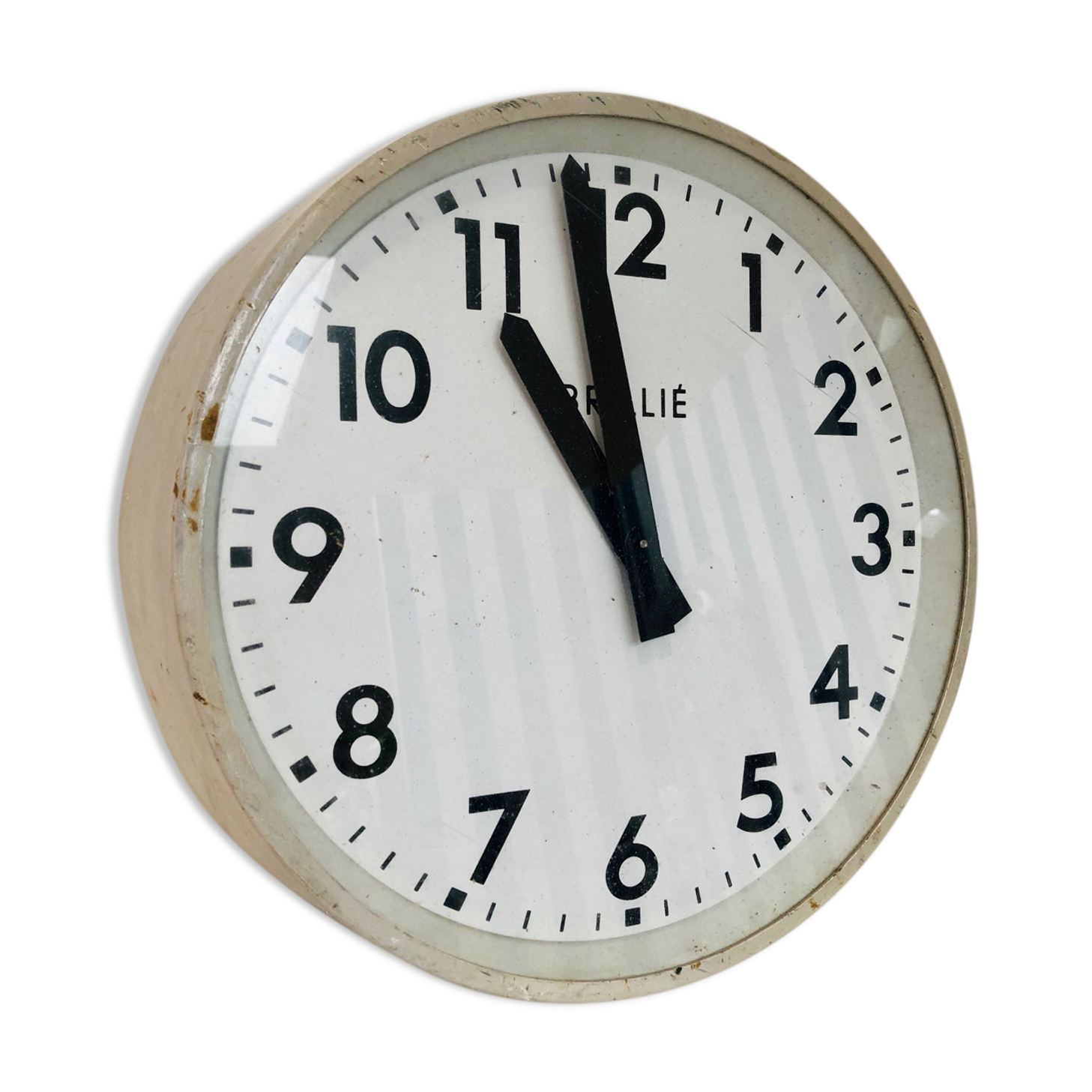 Vintage Brillé industrial clock, 1950