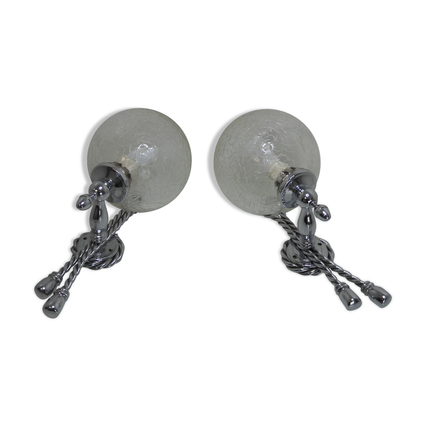Paire d'appliques boules murales style vintage