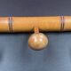 Old turned wooden coat rack 1930s bamboo style - 3 hooks