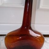 Ancienne bouteille Cusenier verre bullée marron
