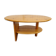 Asymmetrical coffee table in vintage pine year 70