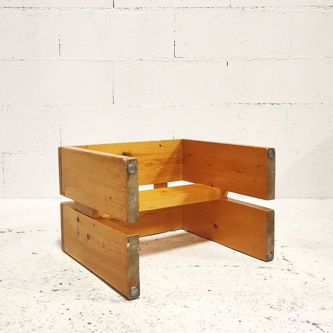 Stool " Les Arcs " by Charlotte Perriand, 1960