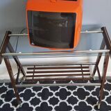 Vintage orange Prince portable TV