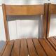 Paire de chaises traîneau vintage en pin massif