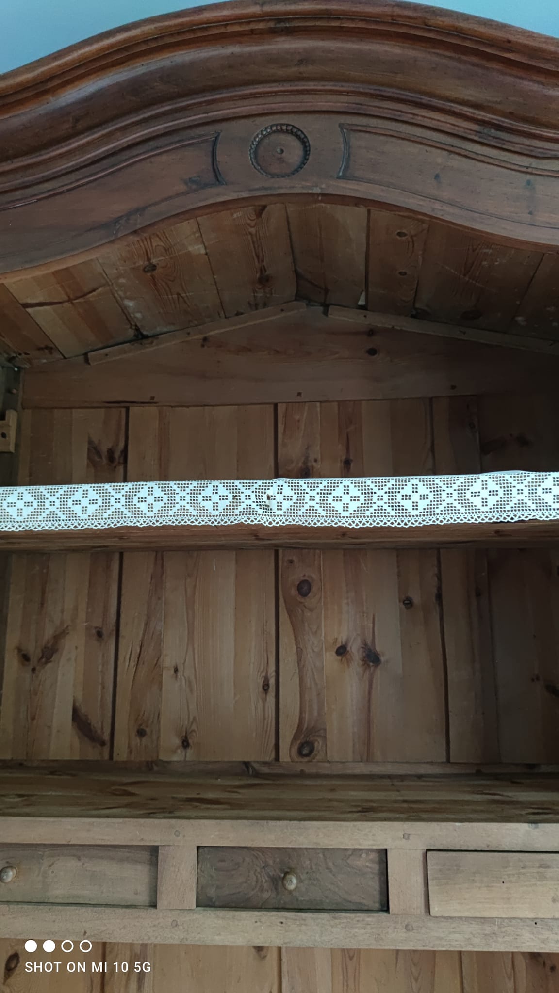 Large Louis XV style gendarme's hat-shaped wardrobe