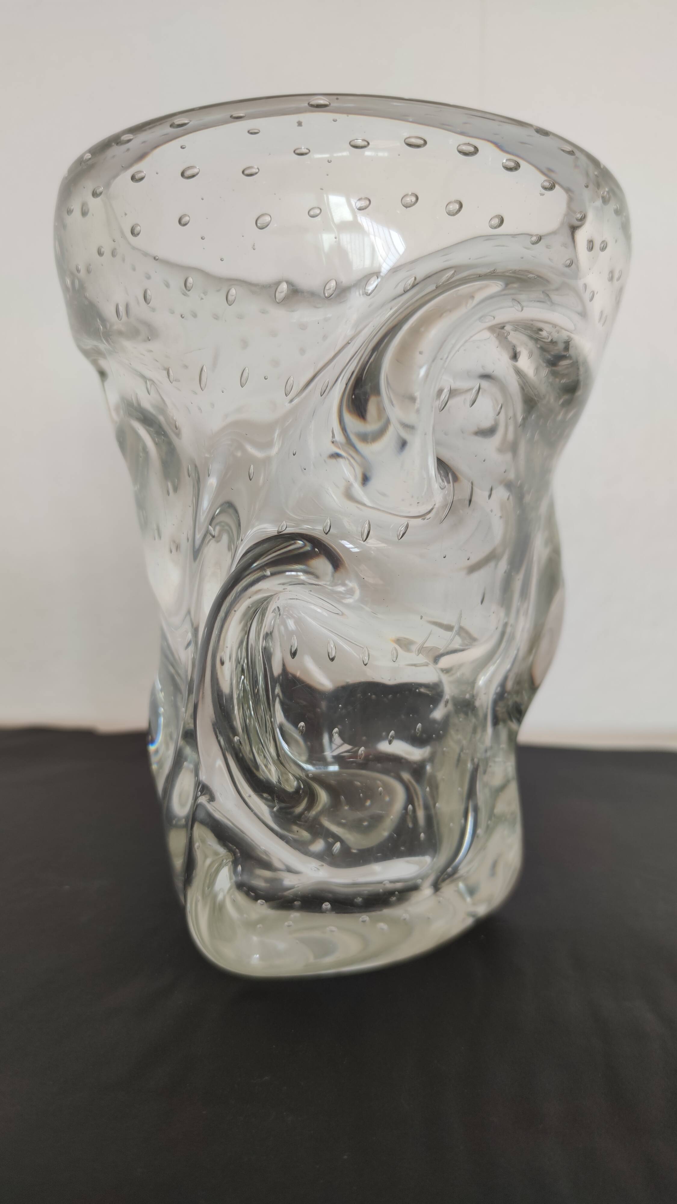 Vintage Crystal Vase Signed Schneider France