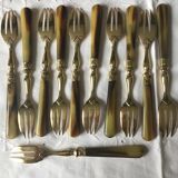 Golden vintage forks