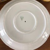 Tableware service 40 pieces in white and gilded porcelain CG Cie France Limoges