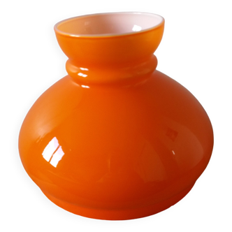 Orange opaline globe lampshade