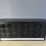 Black brutalist credenza, 1970s