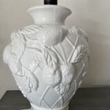 Porcelain lamp decorated with fruit