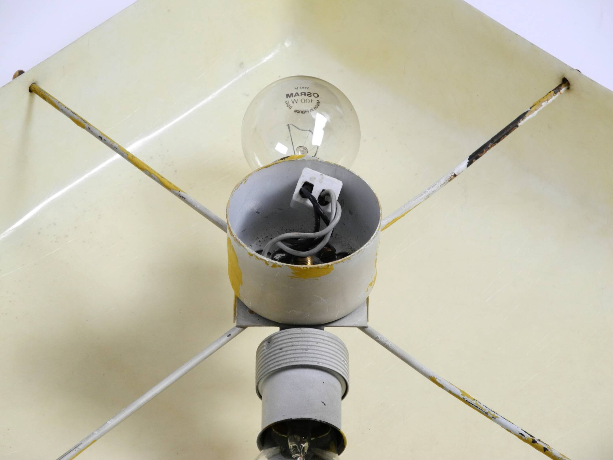 Beautiful Mid Century Modern square fiberglass ceiling or wall lamp
