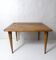 wooden side table with compass legs, 1950s/60s design