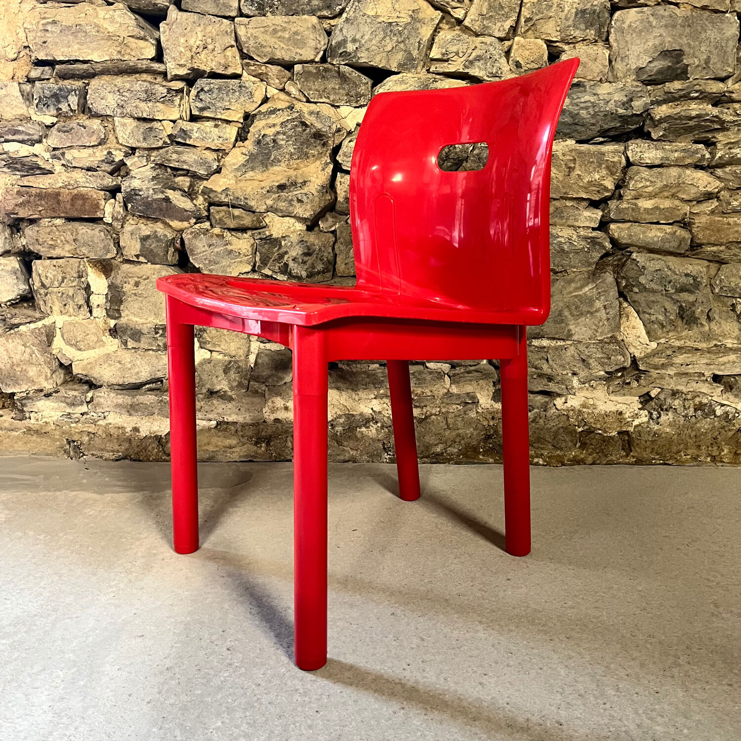 3 chaises 4870 par Anna Castelli Ferrieri pour Kartell