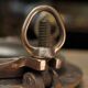 Bronze boat porthole mirror 1920 45x45cm