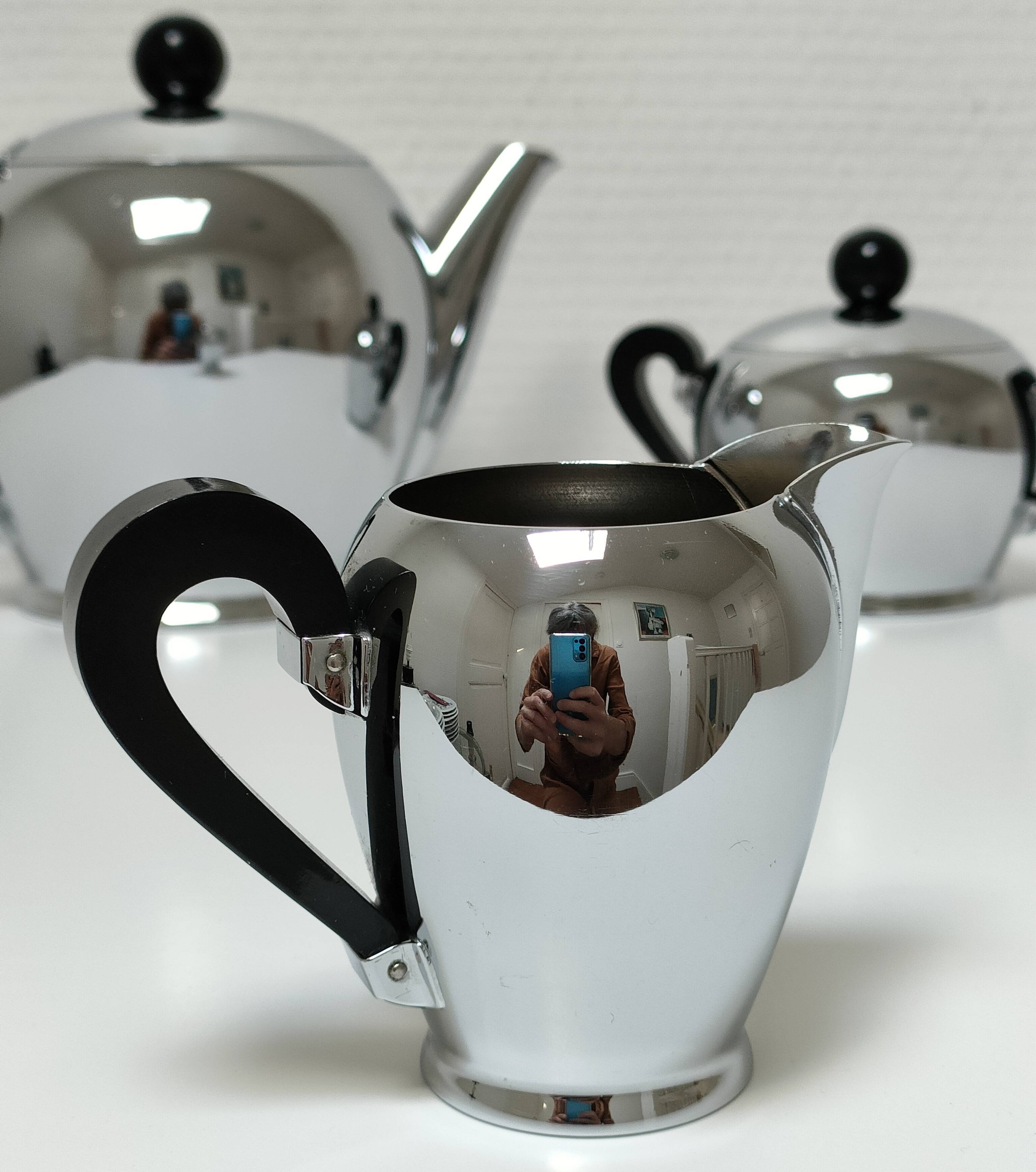 Tea set "Bombé" Carlo Alessi vintage stainless steel