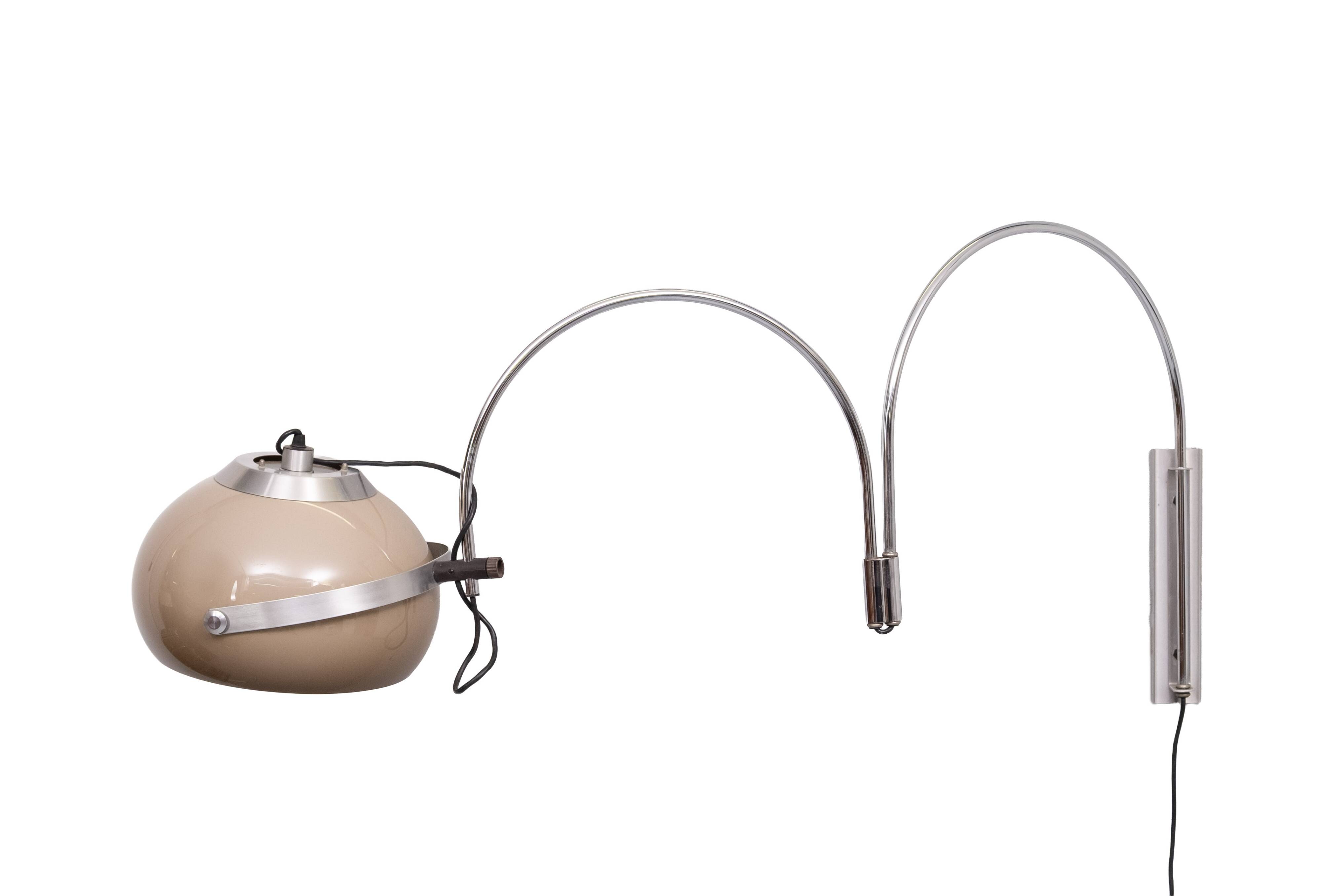Dijkstra double arc Space Ace wall lamp 1970s