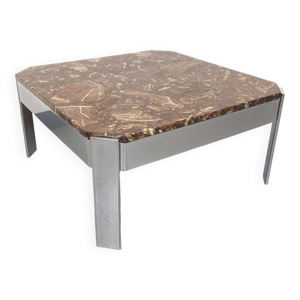 Commode chiffonnier semainier vintage en rotin, bois et cannage