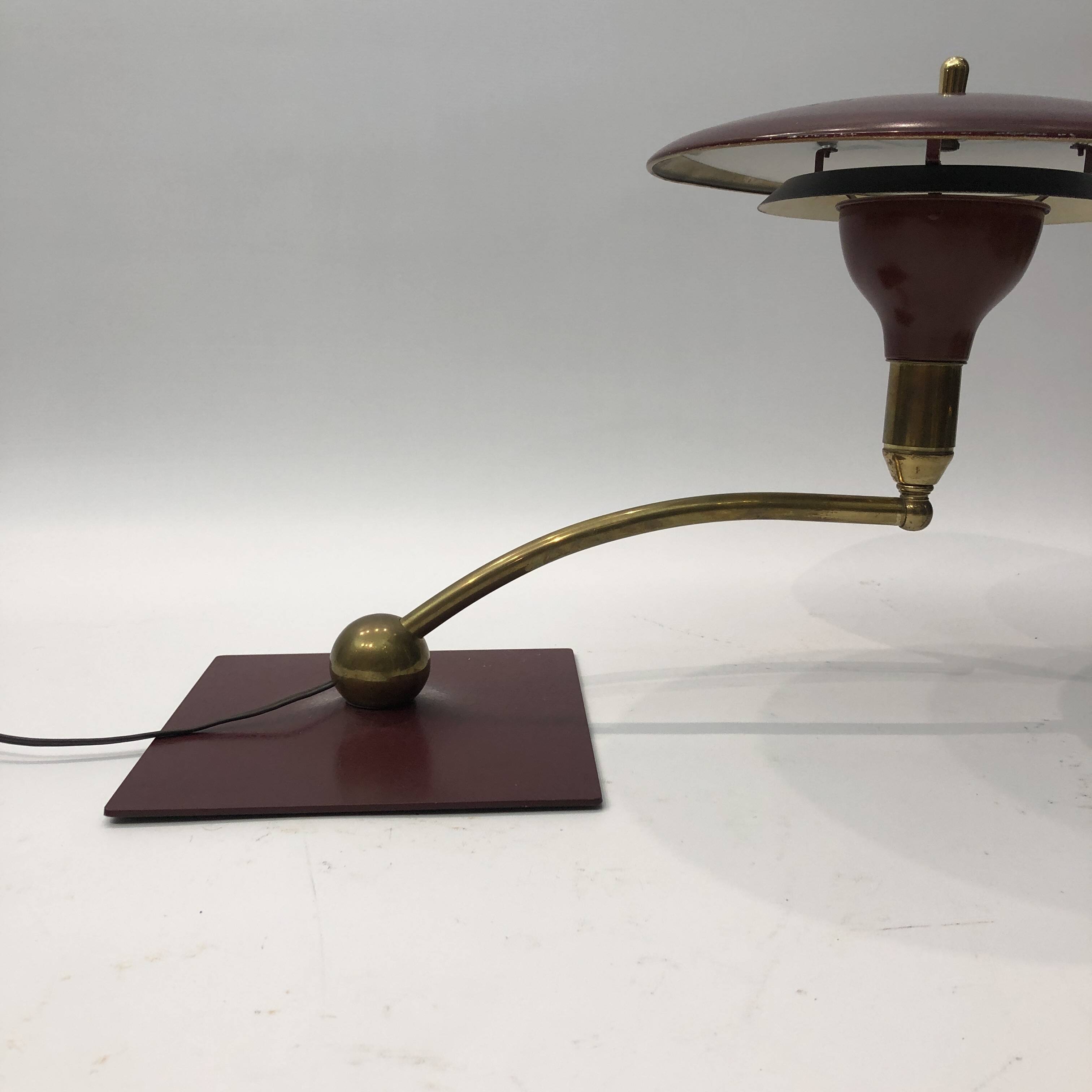 MG Wheeler Brass Desk Table Lamp Midcentury Vintage Retro Regency 1960s