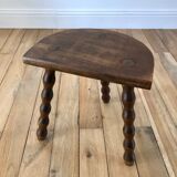 Tripod stool of cowherd in pearl wood 30s