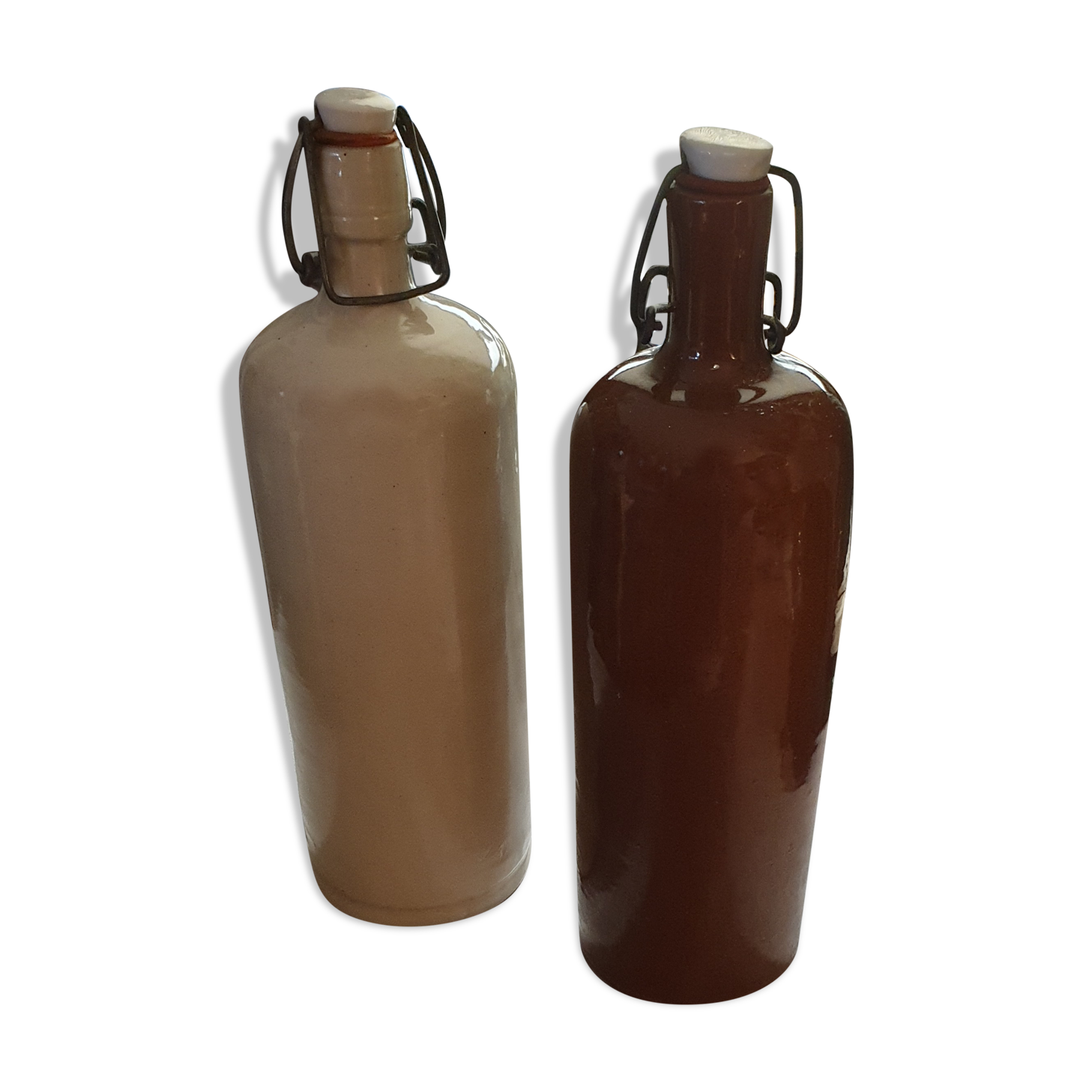 Enamelled terracotta bottles