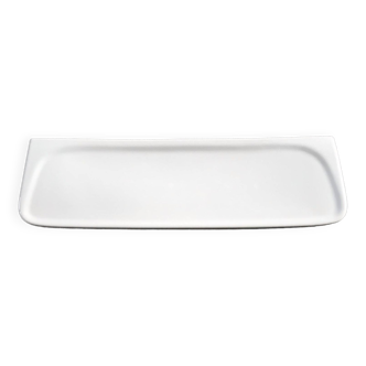 Vintage white porcelain ceramic bathroom wall shelf from the 1950s