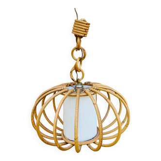 Vintage rattan pendant lamp