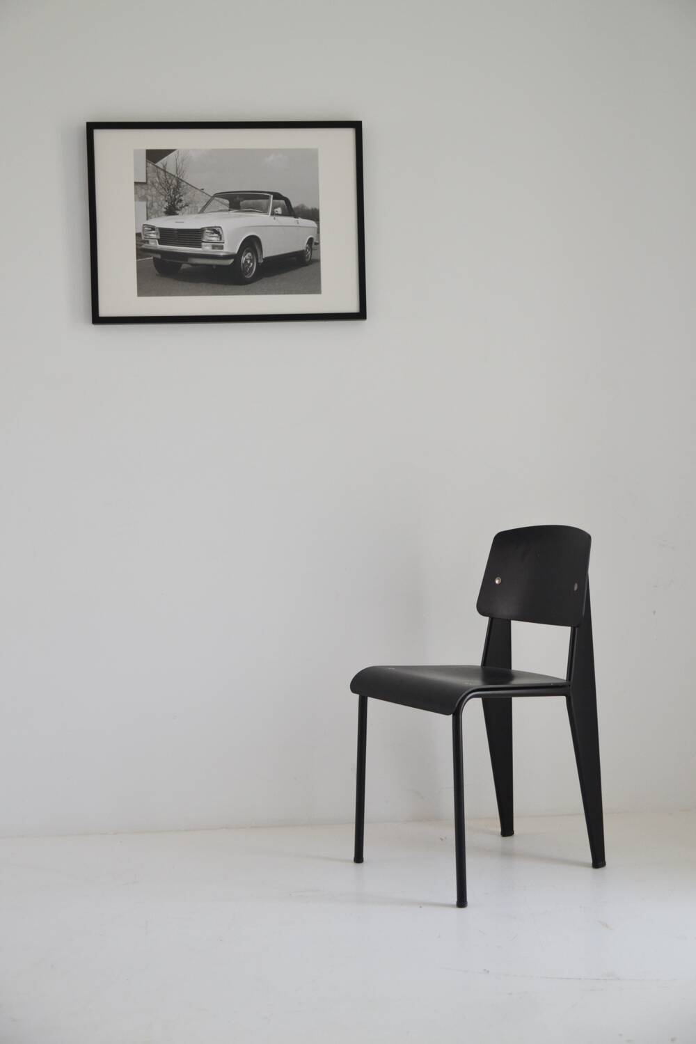 Large framed photograph of a Peugeot 304 convertible