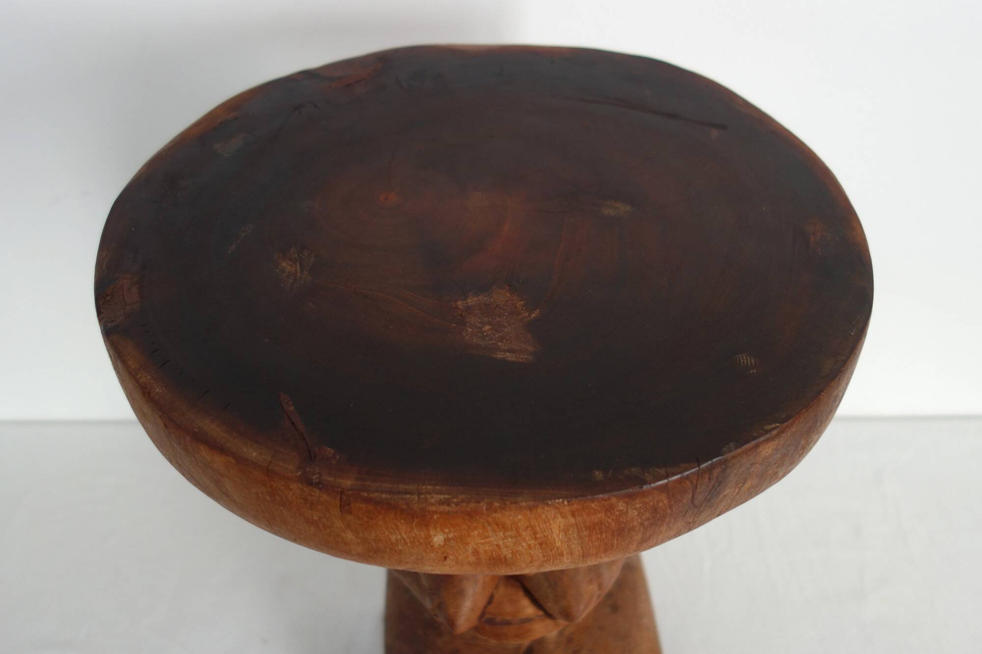 Vintage Luba carved wooden stool