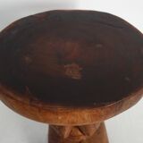 Vintage Luba carved wooden stool