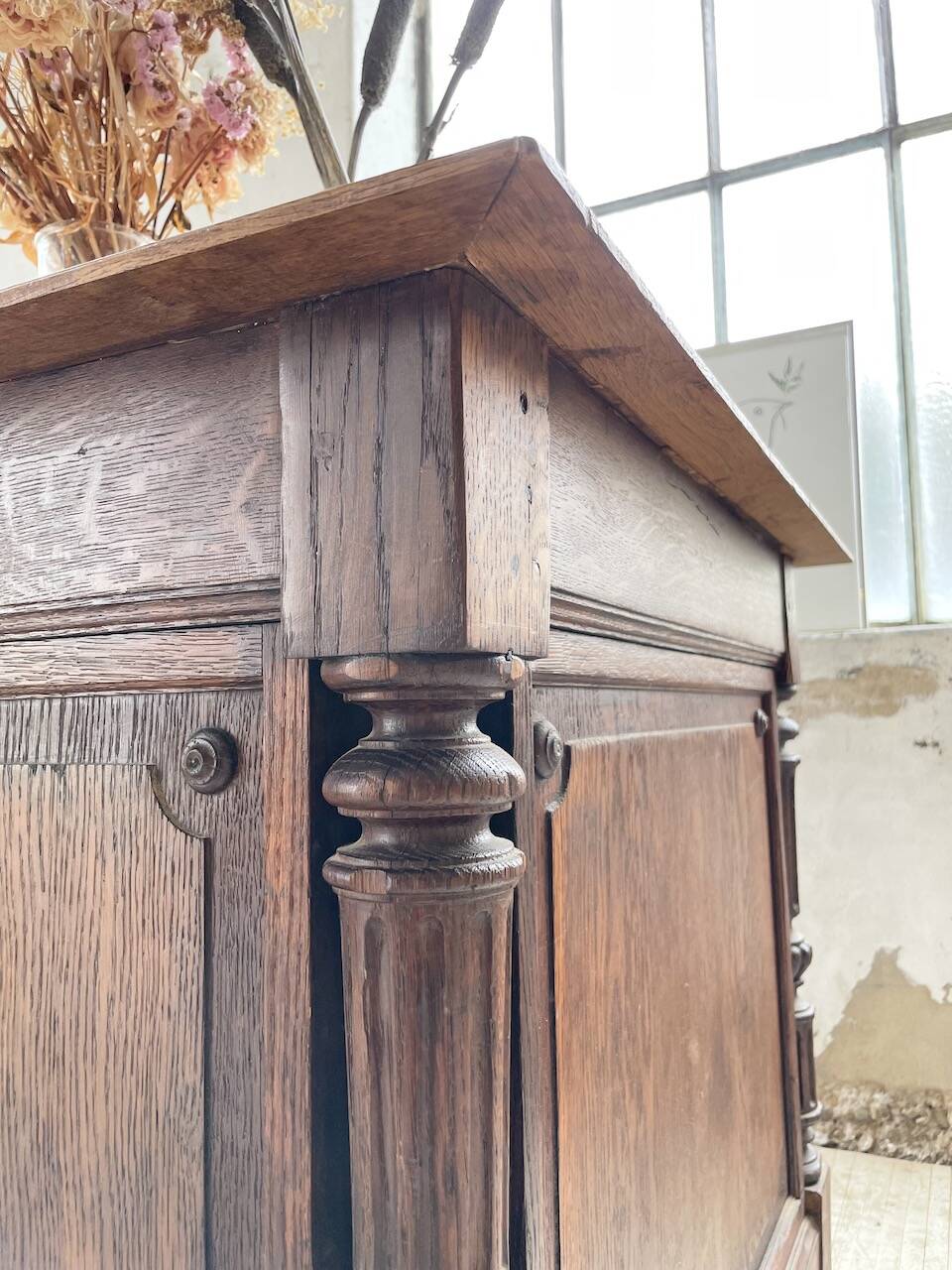 Comptoir en chêne drapier chêne 1900