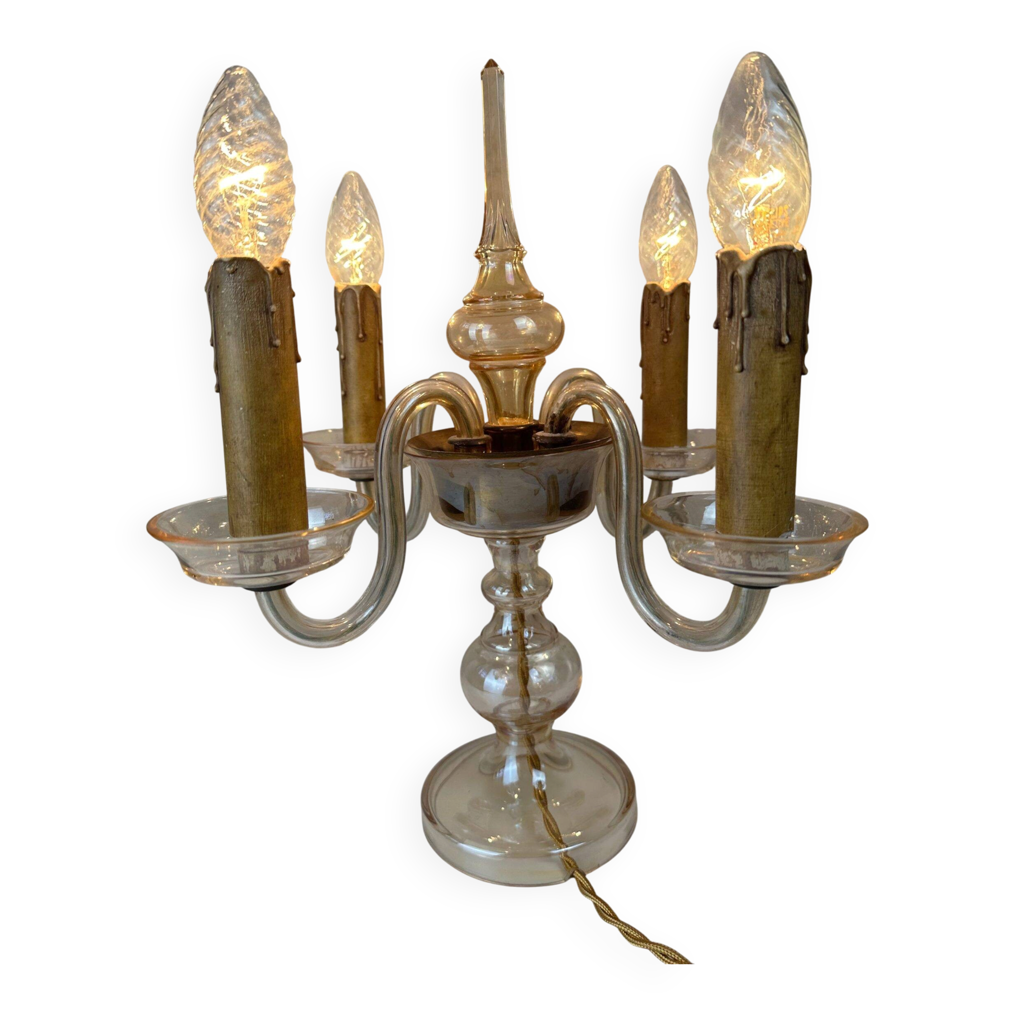 Murano 4-arm candelabra table lamp