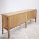 Guillerme and Chambron oak sideboard in light wood in a brutalist style.