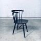 Mid-Century Scandinavian Design Curved Spindle Back Side Chair, Denmark, 1960s