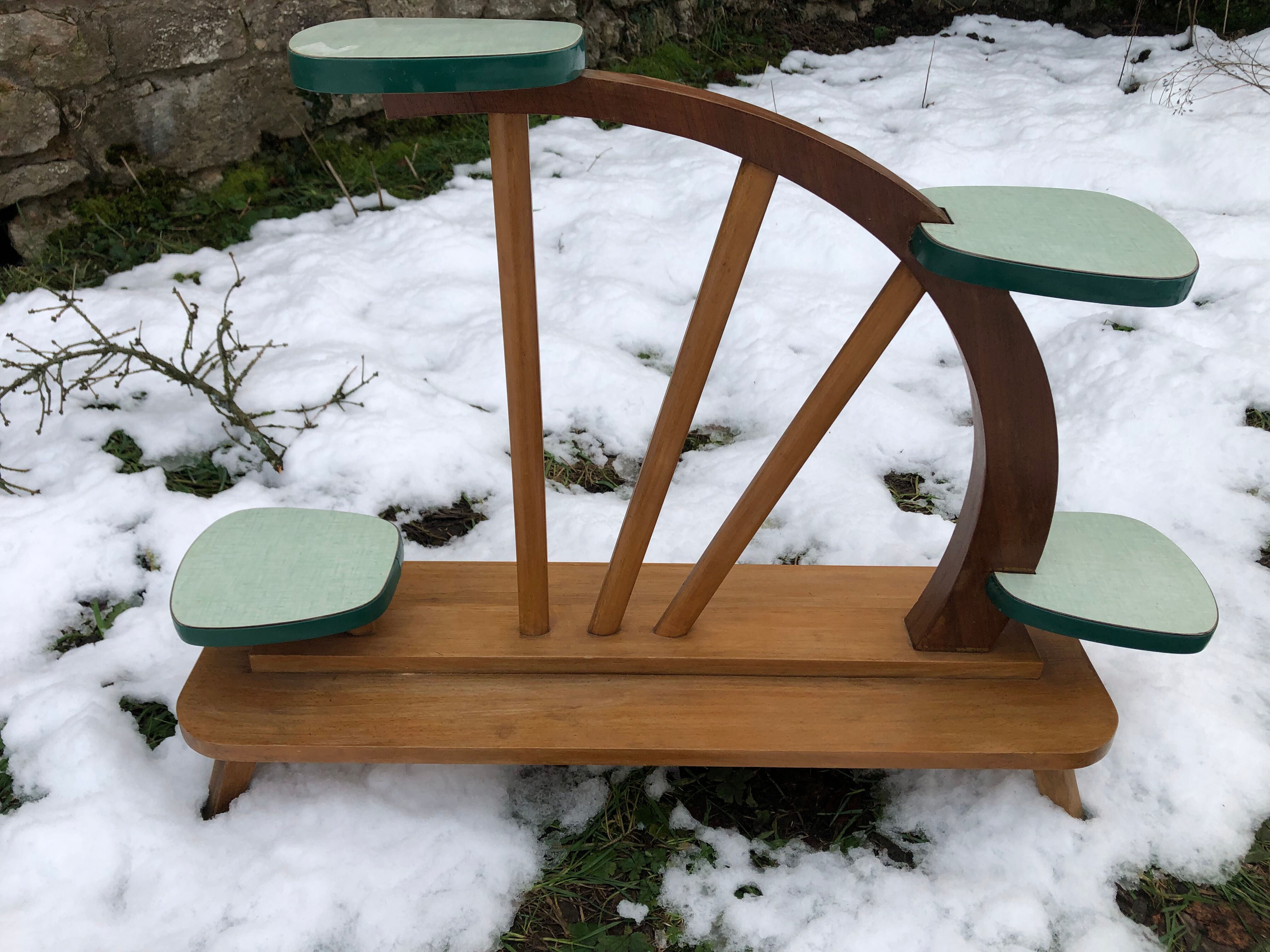 Plant holder side table formica vintage 60s