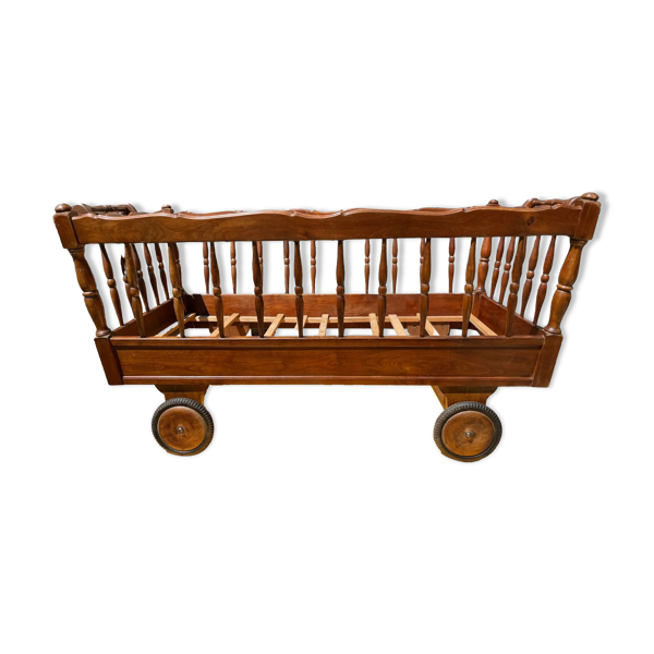 Lit enfant noyer vintage