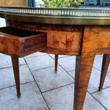 Table bouillotte ancienne style louis xvi plateau marbre