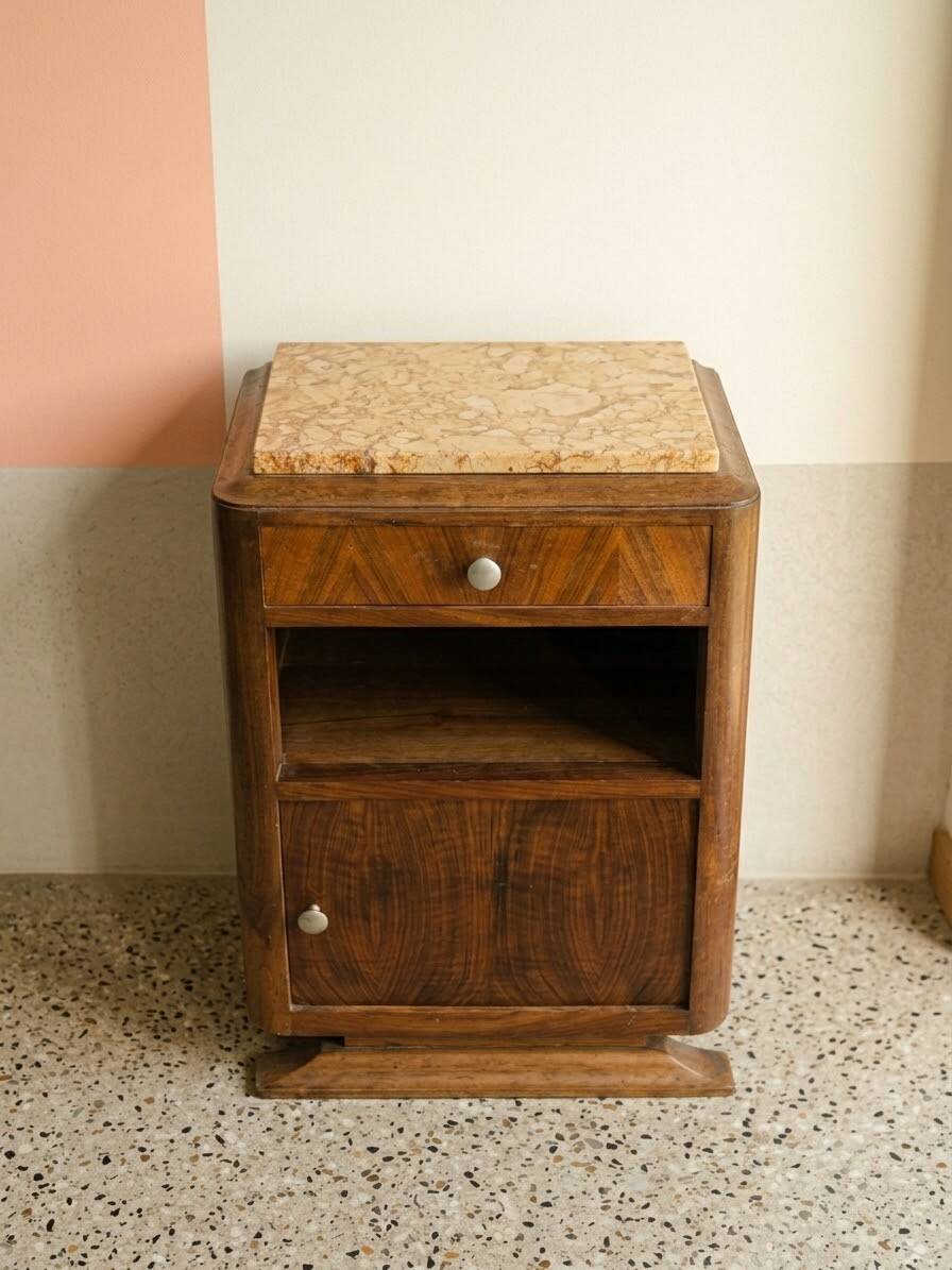 Vintage bedside table from the 1950s.