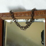 Old bevelled mirror 19th 14x20cm