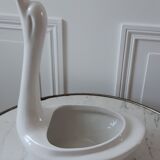 Ceramic swan planter pot cover 50s-60s
