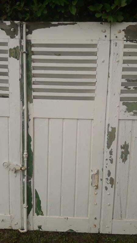 Shutters 4 leaves H148xL245cm antique oak pair 1