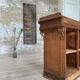 Solid oak box countertop, circa 1900.