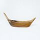 Vintage 1970s natural horn leaf tray - leaf bowl