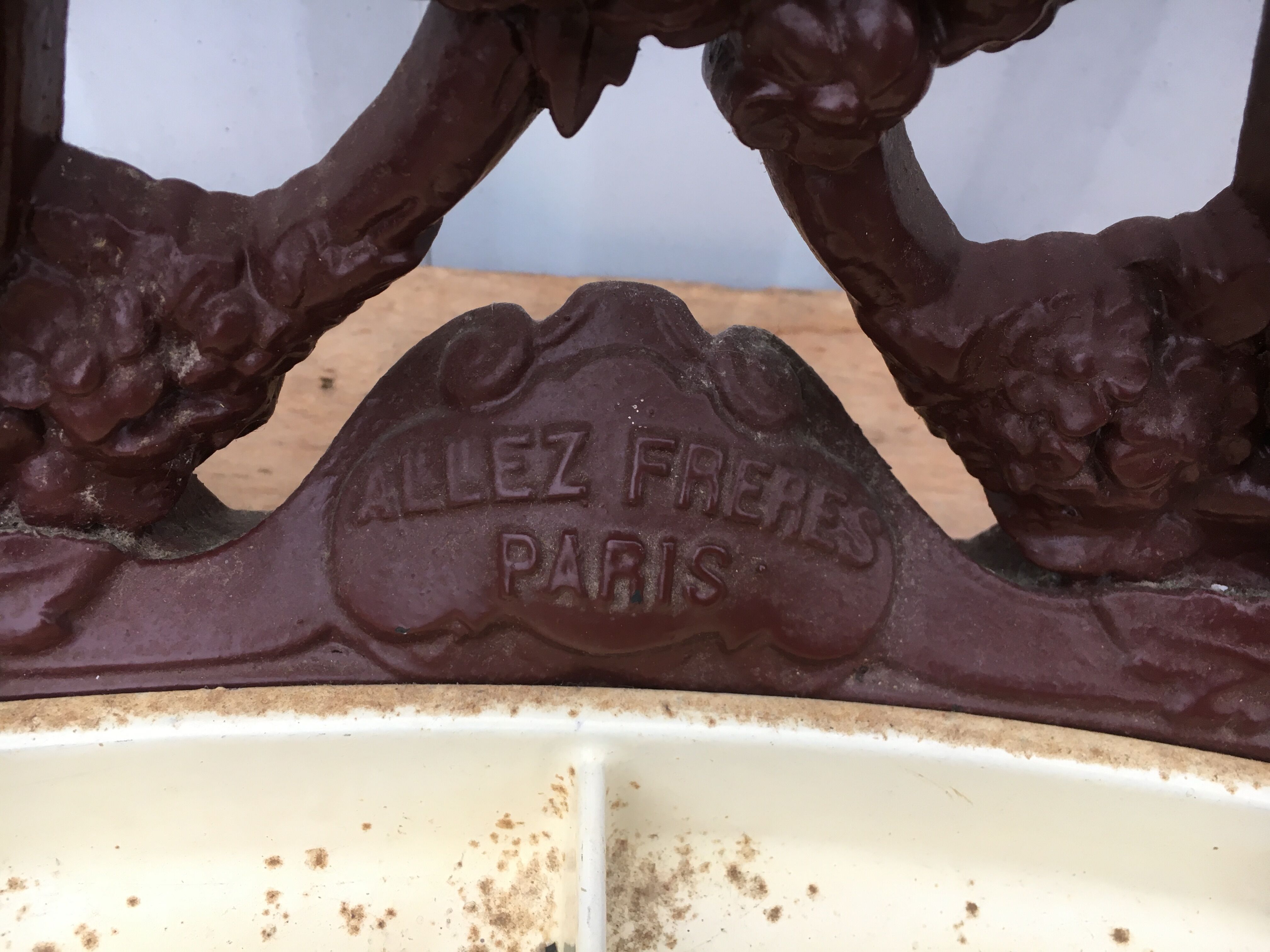 Alfred Corneau Brothers Charleville's coat holder in 19th century cast iron