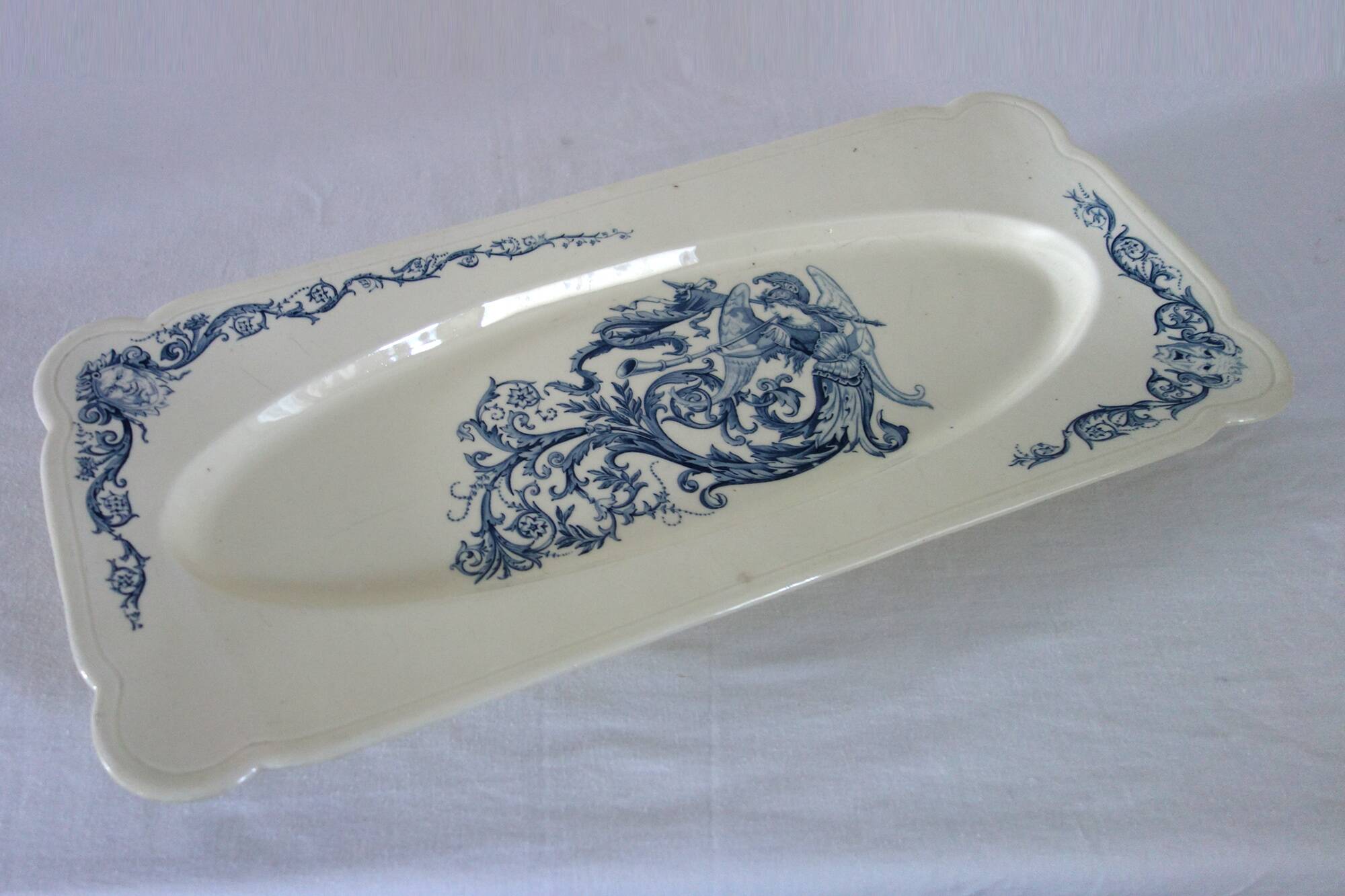 Large Terre de Fer Clairefontaine Renaissance 19th Century Platter