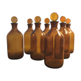 Set of 7 old bottles
