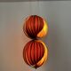 Wooden Double Moon Pendant Lamp